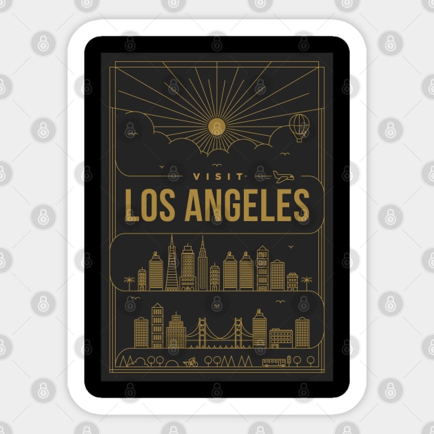 VISIT LOS ANGELES Sticker by cranko